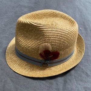 GOORIN BROTHERS straw hat w hatbox